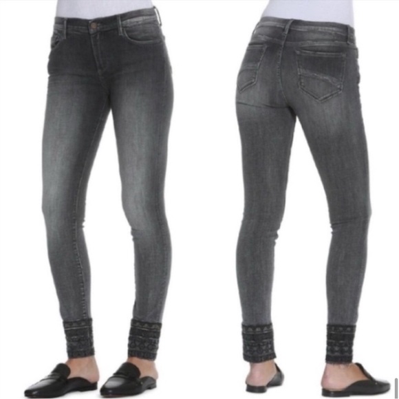 Driftwood embroidered Cuffs Skinny Jeans - Picture 2 of 13